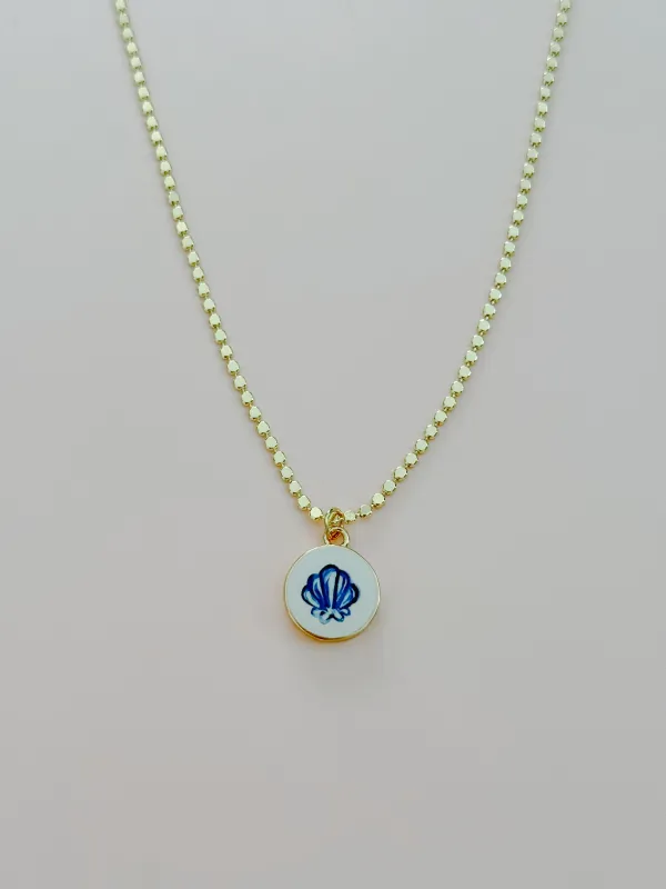 Blue Shell Necklace sold by Mermaid & Me