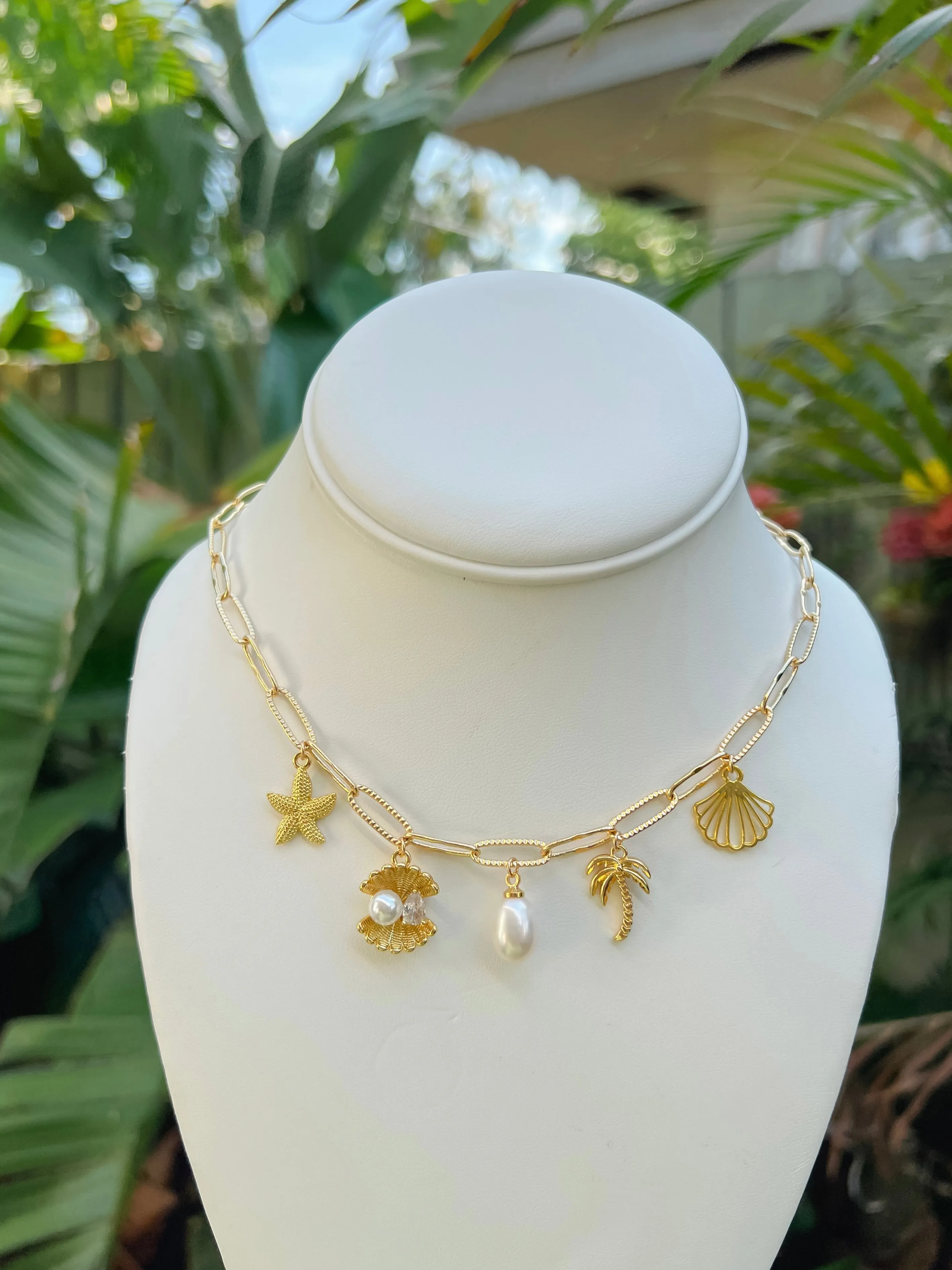 The Brittnay Charm Necklace sold by Mermaid & Me