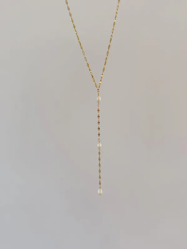 Pearl Lariat Necklace made by Mermaid & Me