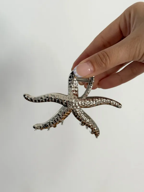 Silver Starfish Hair Clip made by Mermaid & Me