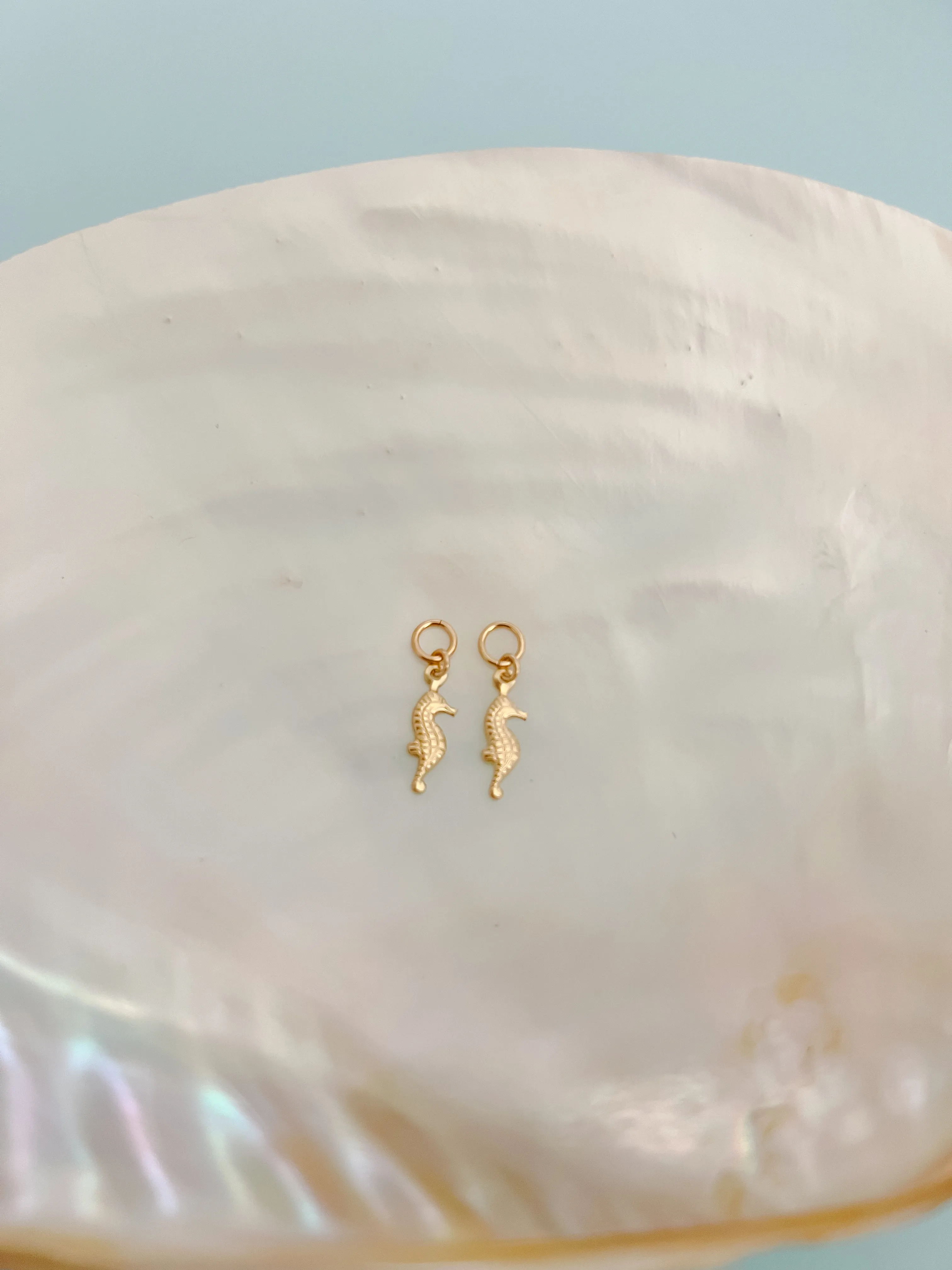 Gold Filled Seahorse Earring Charms sold by Mermaid & Me