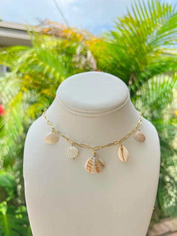 Real Seashell Charm Necklace sold by Mermaid & Me
