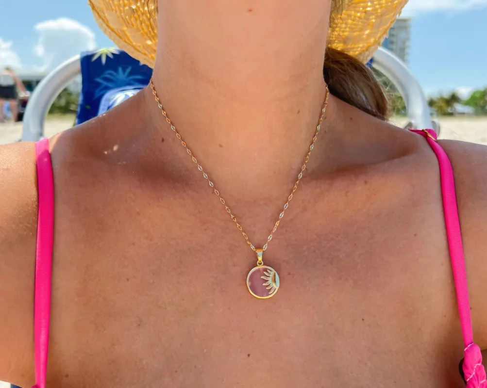 Pink Sun Necklace sold by Mermaid & Me