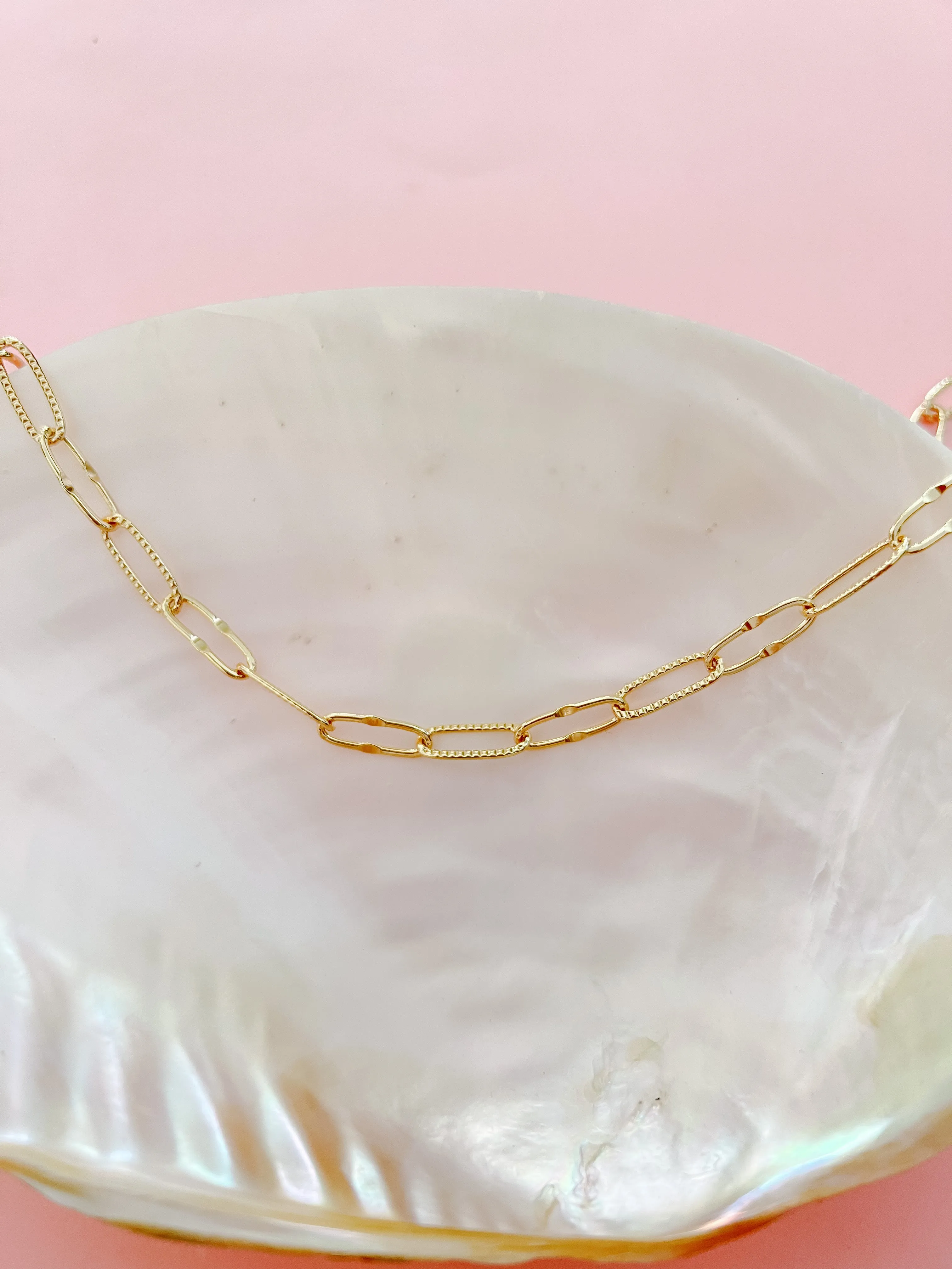 Textured Paper Clip Chain sold by Mermaid & Me