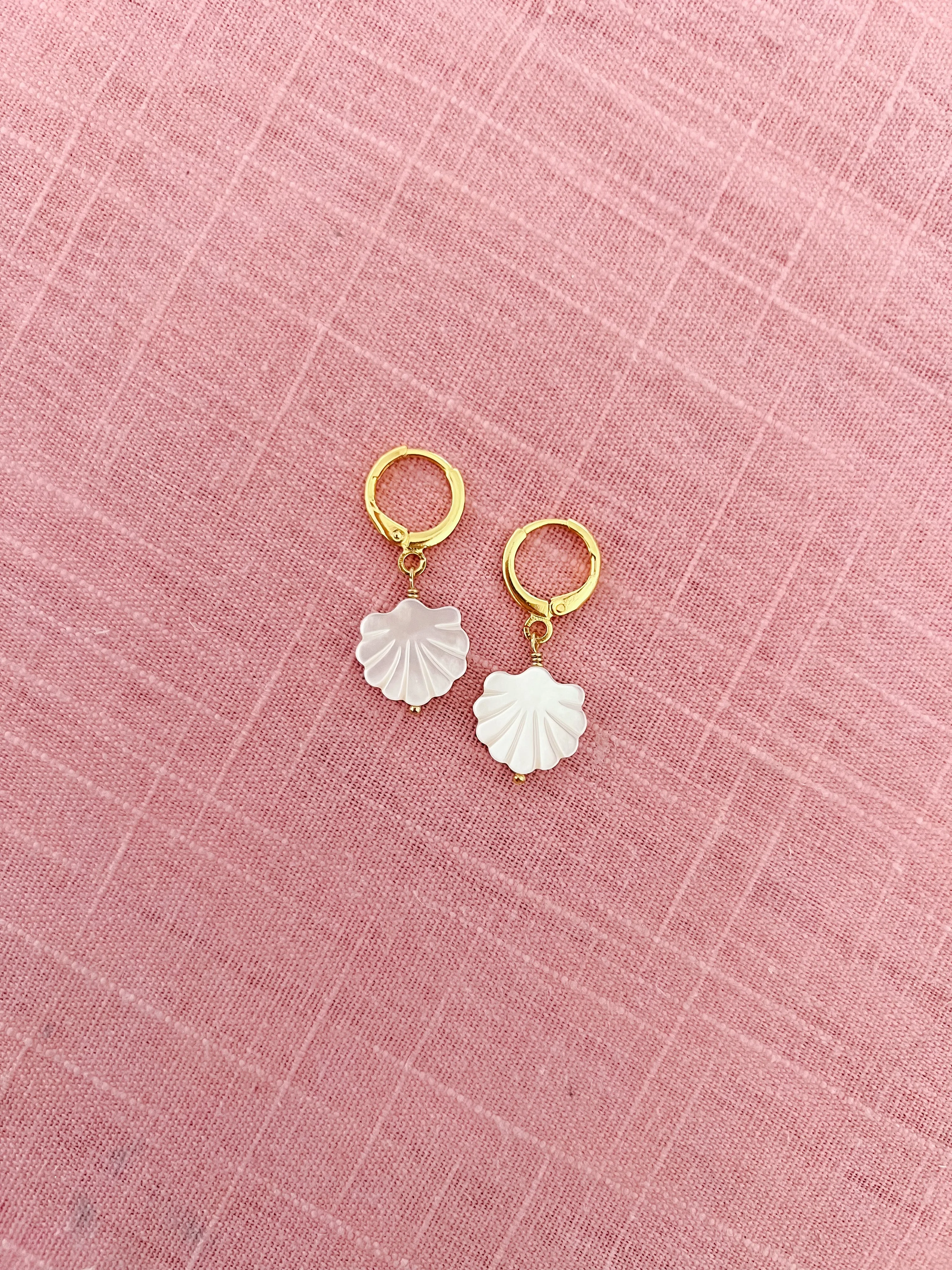 Mother of Pearl Shell Earrings sold by Mermaid & Me