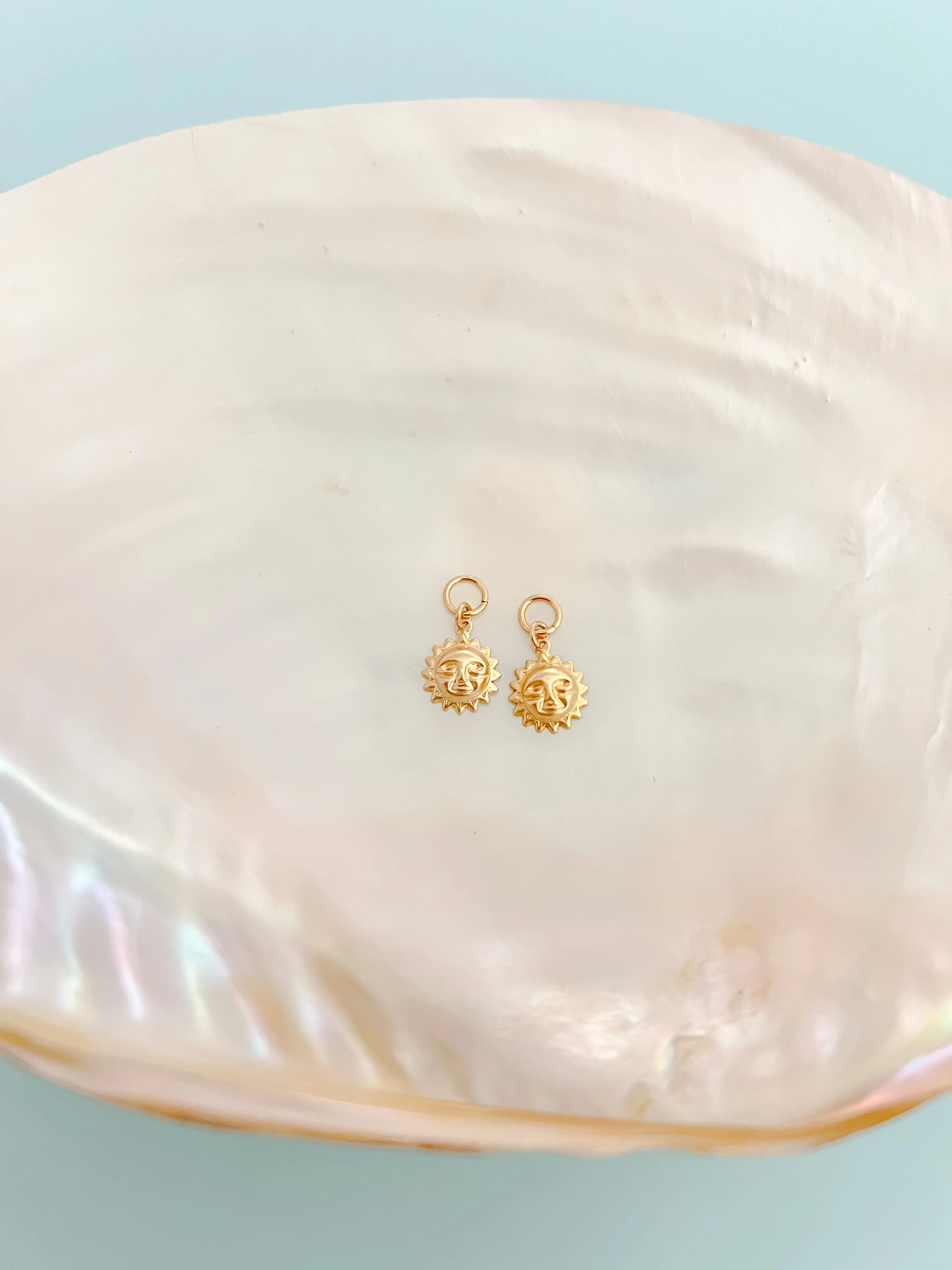 Gold Filled Sun Earring Charms sold by Mermaid & Me