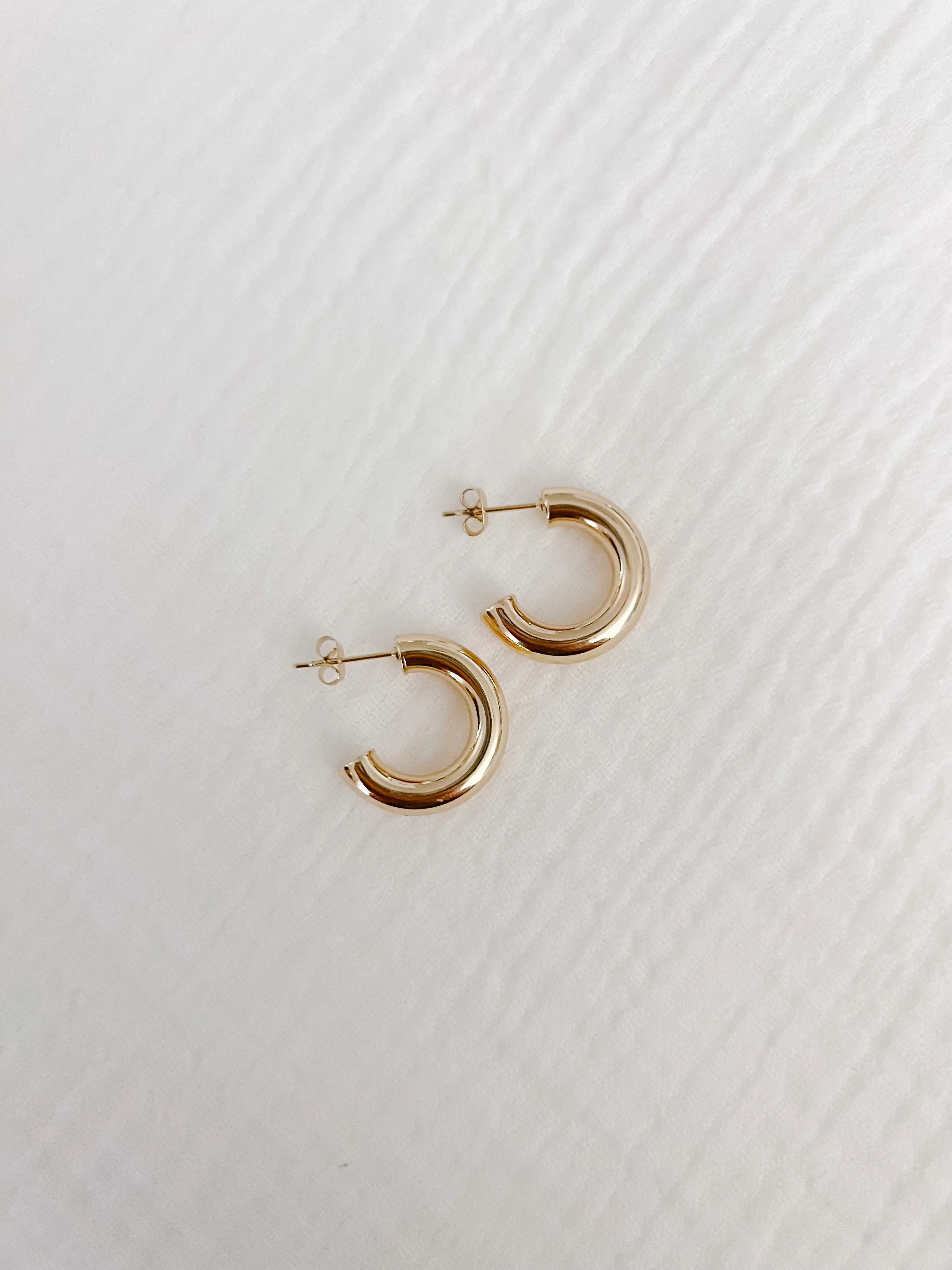 Chunky Gold Hoop Earrings sold by Mermaid & Me