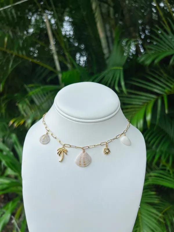Bonita Springs Real Seashell Charm Necklace sold by Mermaid & Me