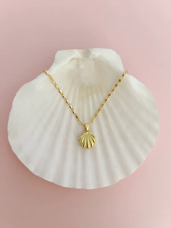 Chunky Gold Shell Necklace sold by Mermaid & Me