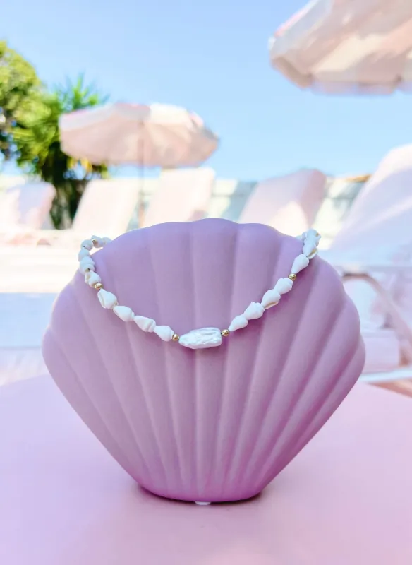 Shell & Pearl Necklace sold by Mermaid & Me