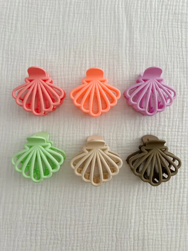Matte Seashell Hair Claw Clips sold by Mermaid & Me