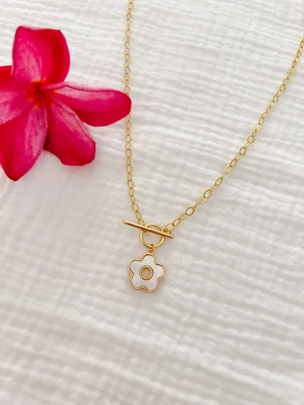 Groovy Shell Flower Toggle Necklace sold by Mermaid & Me