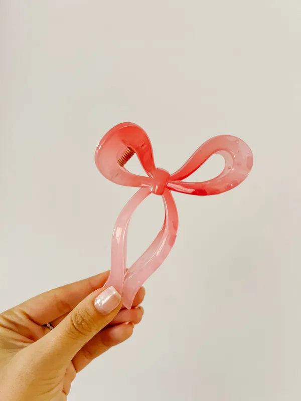 Rose Bow Hair Claw Clip sold by Mermaid & Me