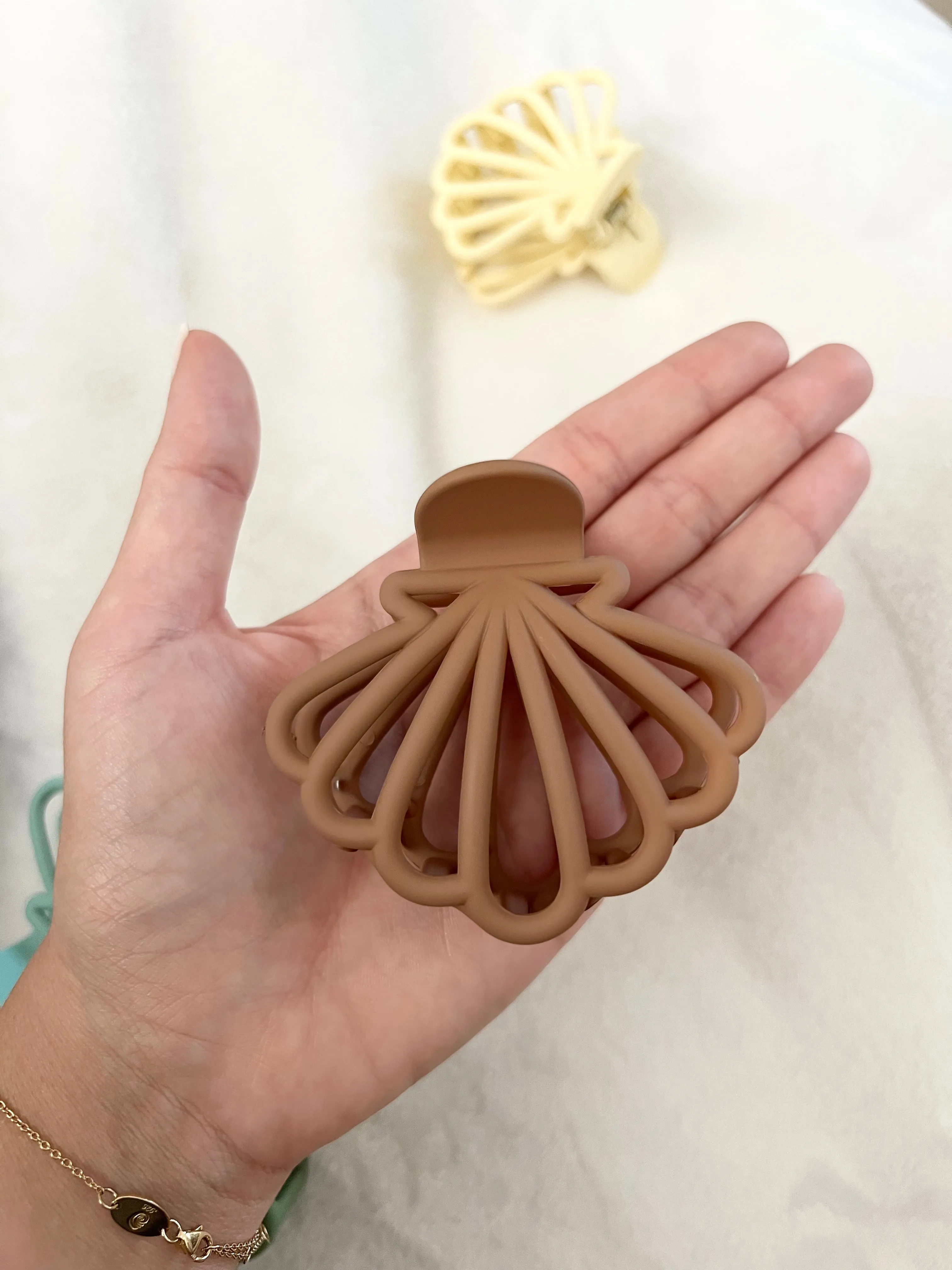 Matte Seashell Hair Claw Clip sold by Mermaid & Me product image thumbnail 3