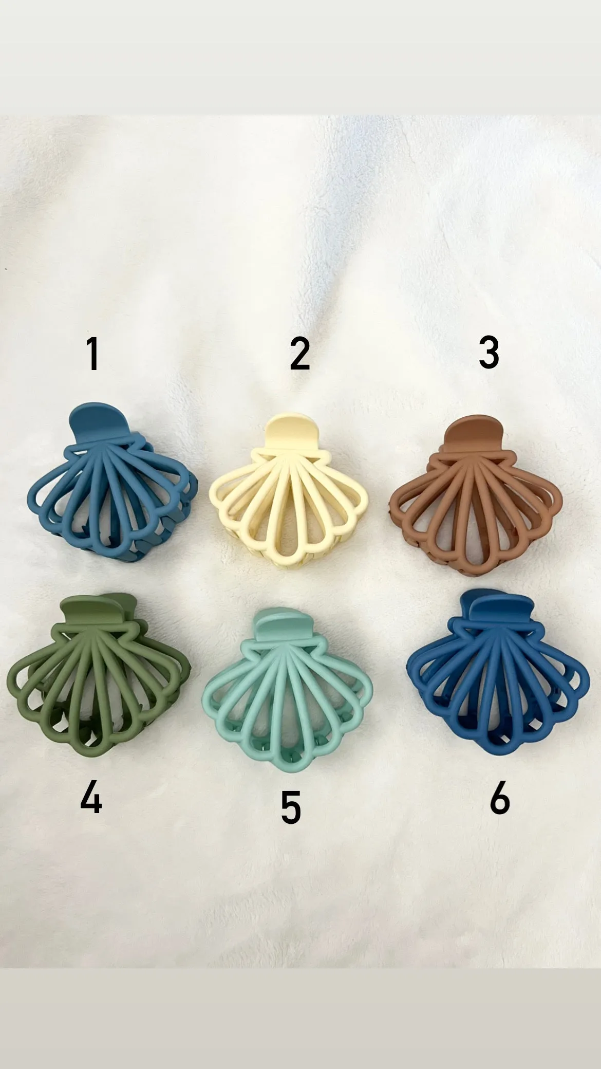Matte Seashell Hair Claw Clip sold by Mermaid & Me product image thumbnail 2