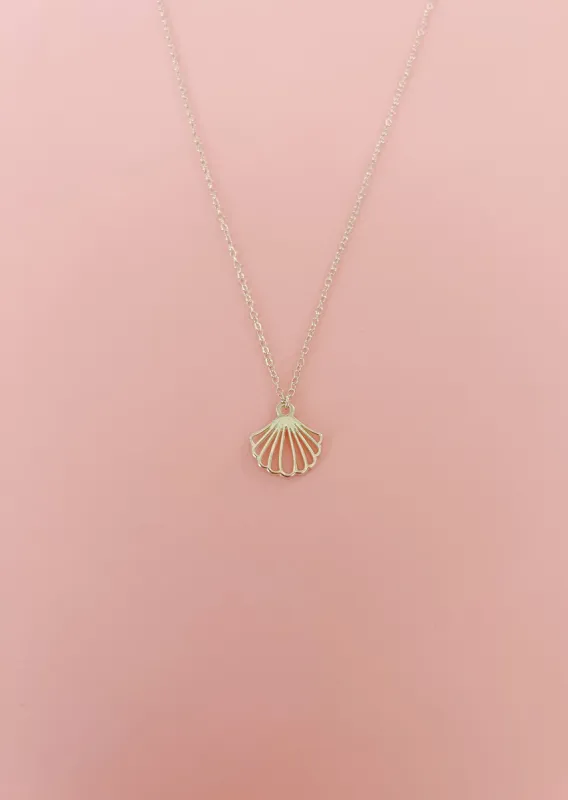 Sterling Silver Seashell Fan Necklace sold by Mermaid & Me