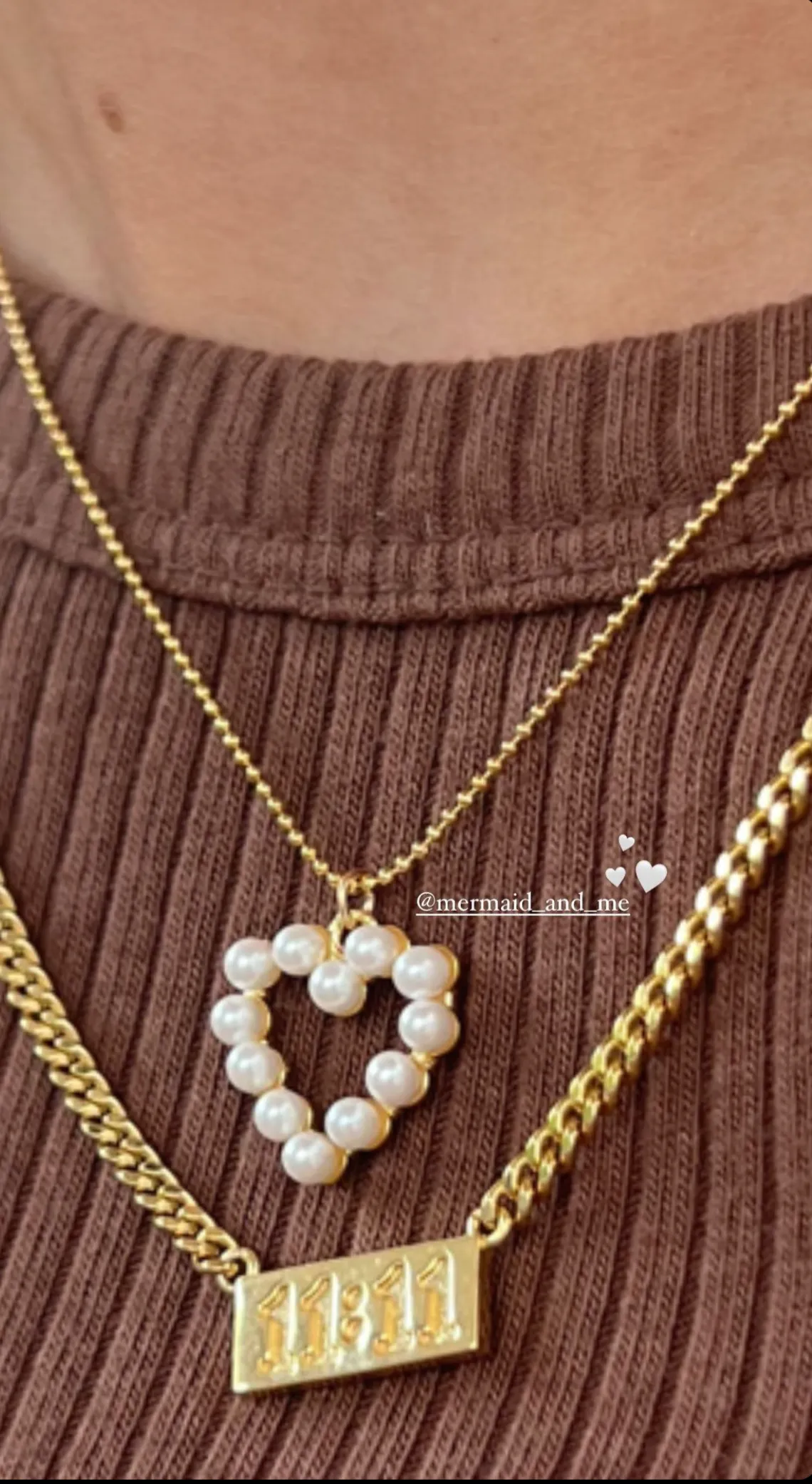 Pearl Heart Necklace sold by Mermaid & Me product image thumbnail 2