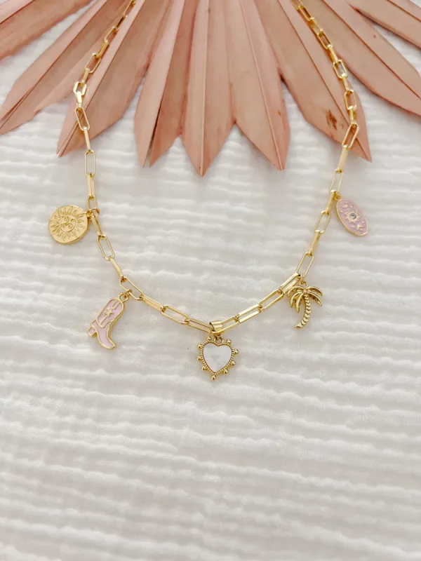 Coastal Cowgirl Charm Necklace sold by Mermaid & Me