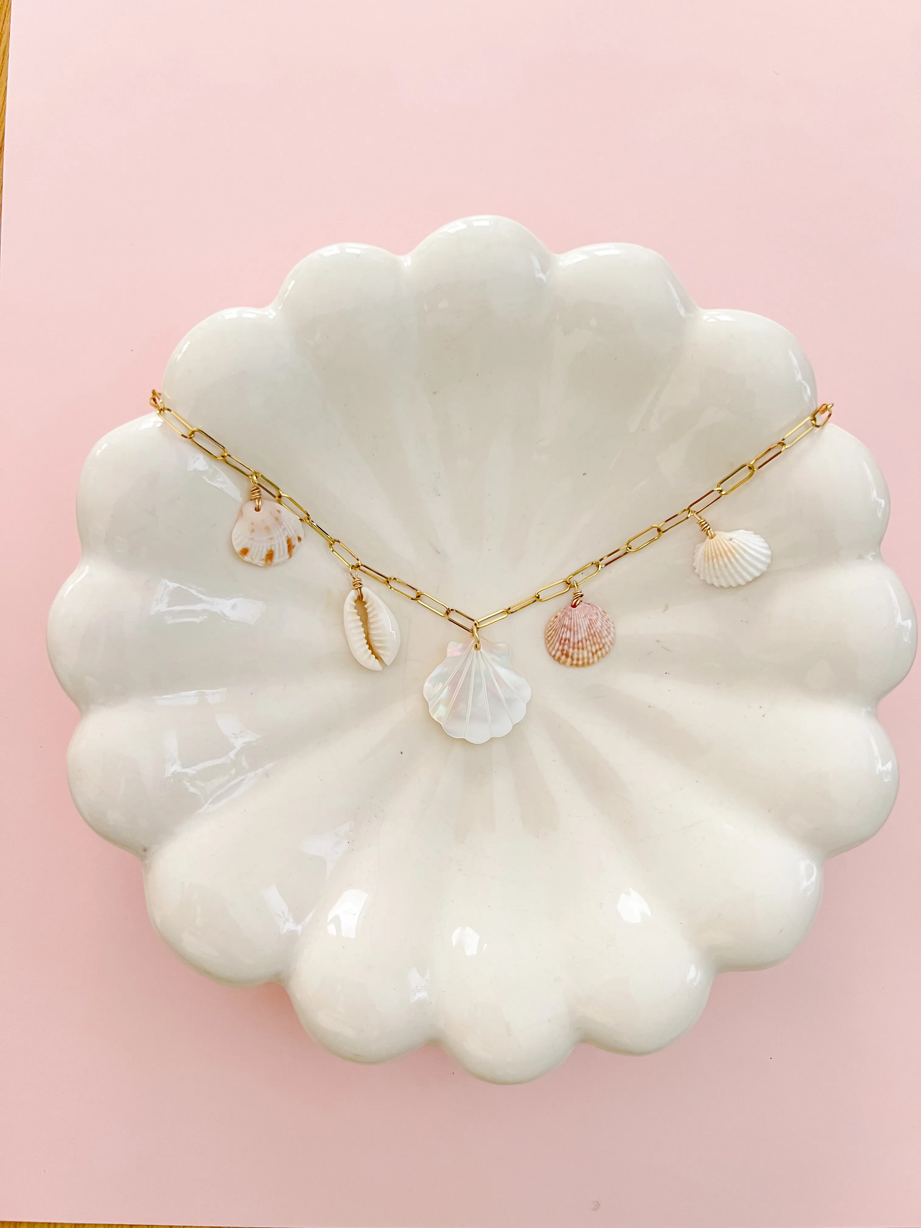 Destin Real Seashell Charm Necklace sold by Mermaid & Me