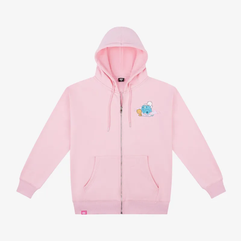 Clouds Snapshot Hoodie - Pink made by Milk Mocha Bear