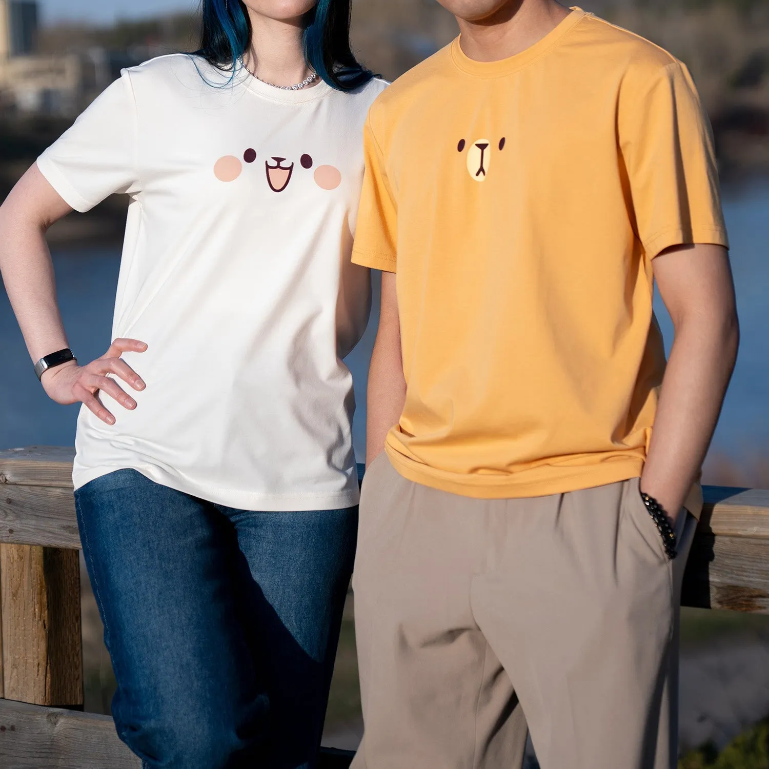 Giordano X Milk Mocha Bear: Mocha T-shirt sold by Milk Mocha Bear product image thumbnail 4