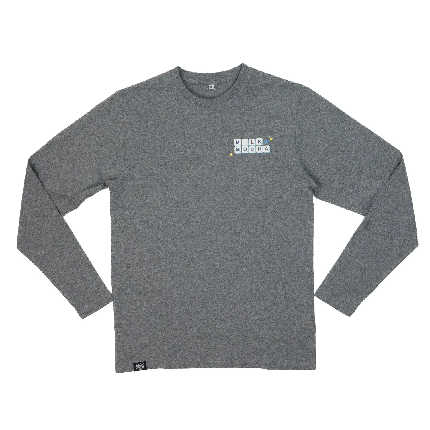 Scrabble Long Sleeve T-shirt - Grey sold by Milk Mocha Bear