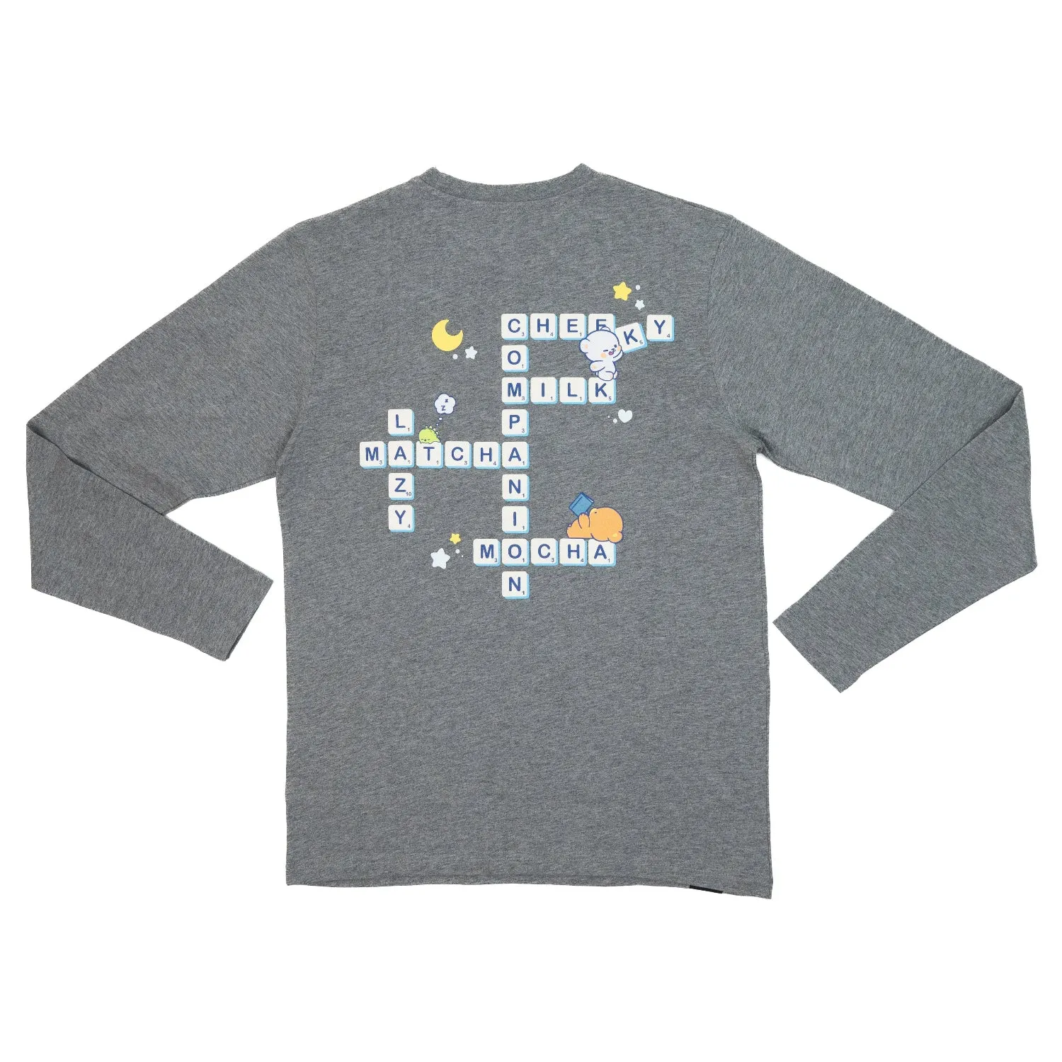 Scrabble Long Sleeve T-shirt - Grey sold by Milk Mocha Bear product image thumbnail 2