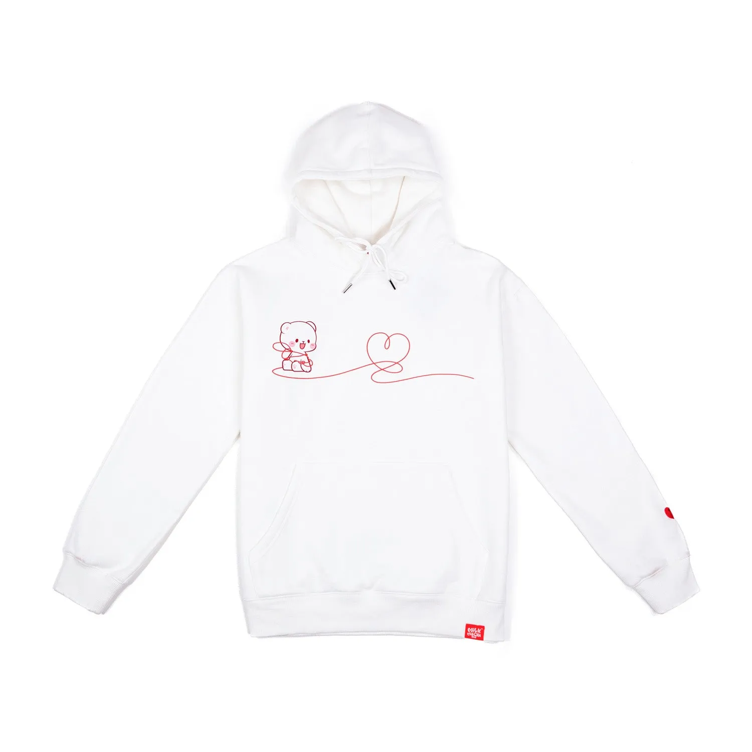Red String Hoodie - Milk sold by Milk Mocha Bear