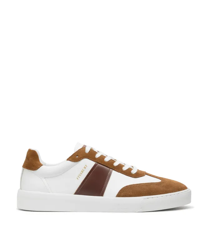 Sneakers LEO Blanc et Marron sold by Finsbury