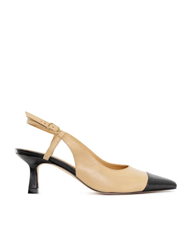 Escarpins CAPRI Beige et Noir sold by Finsbury