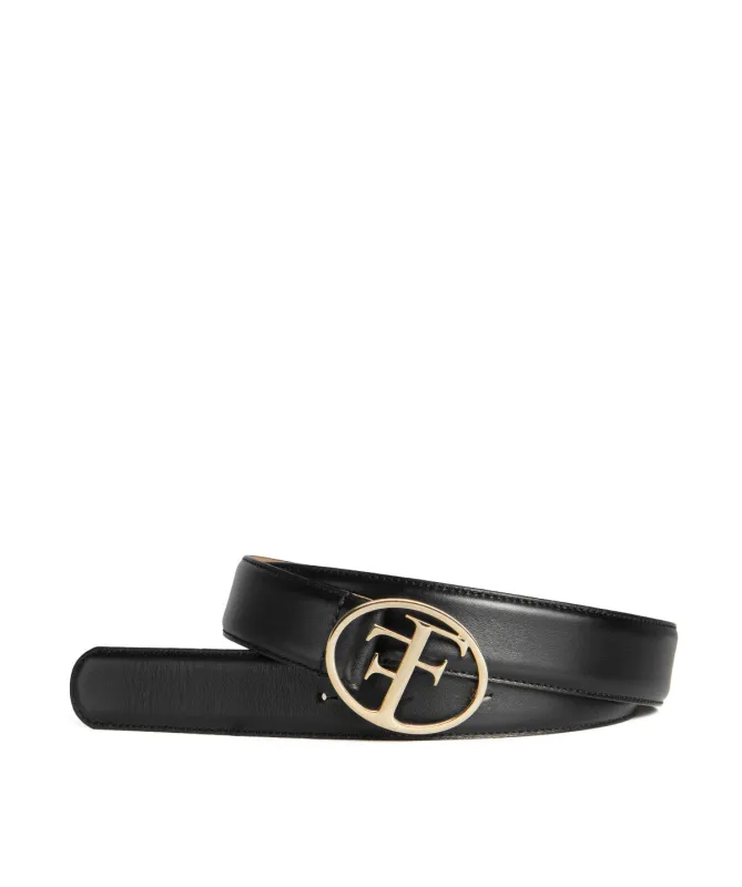 Ceinture PARIS Noir boucle Or made by Finsbury