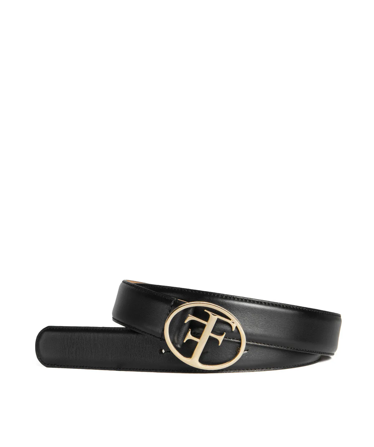 Ceinture PARIS Noir boucle Or sold by Finsbury