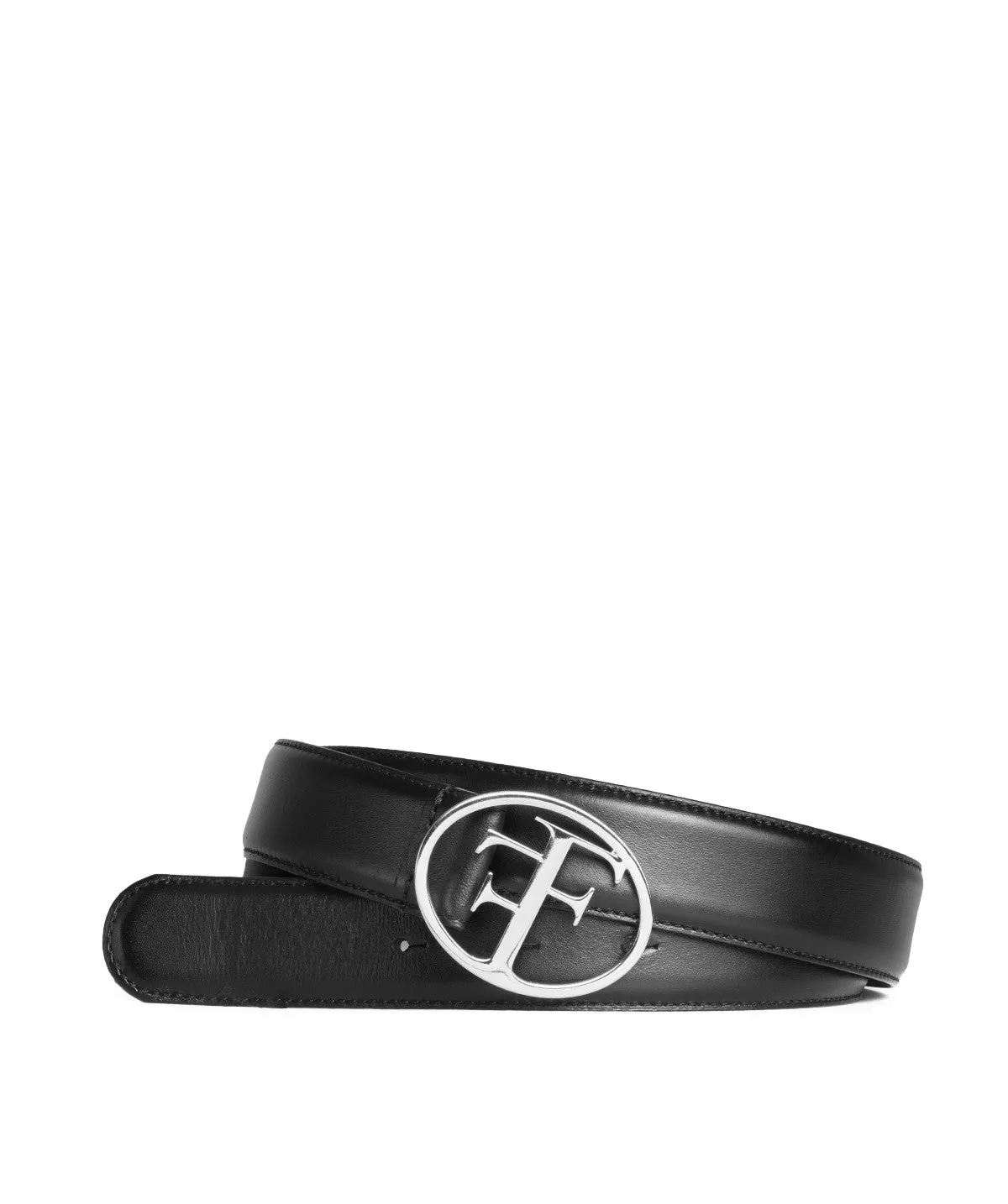 Ceinture PARIS Noir boucle Argent sold by Finsbury