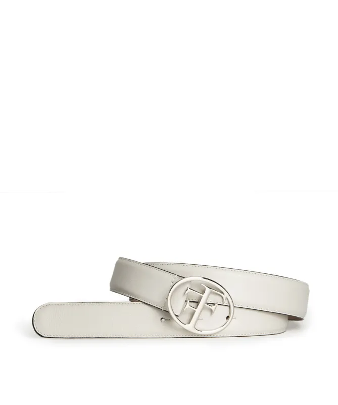 Ceinture PARIS Naturel Boucle Argent made by Finsbury