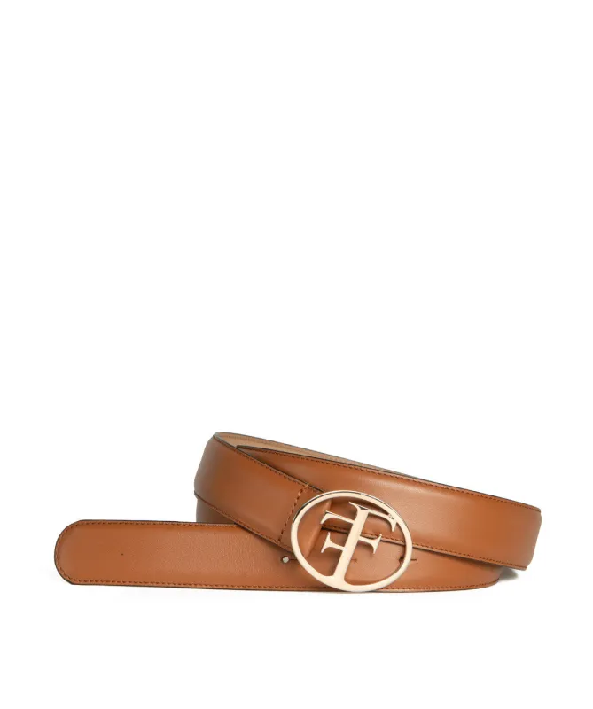 Ceinture PARIS Cognac boucle or made by Finsbury