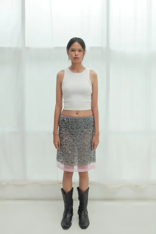 Jacques Skirt in Dark Grey made by SAAMR