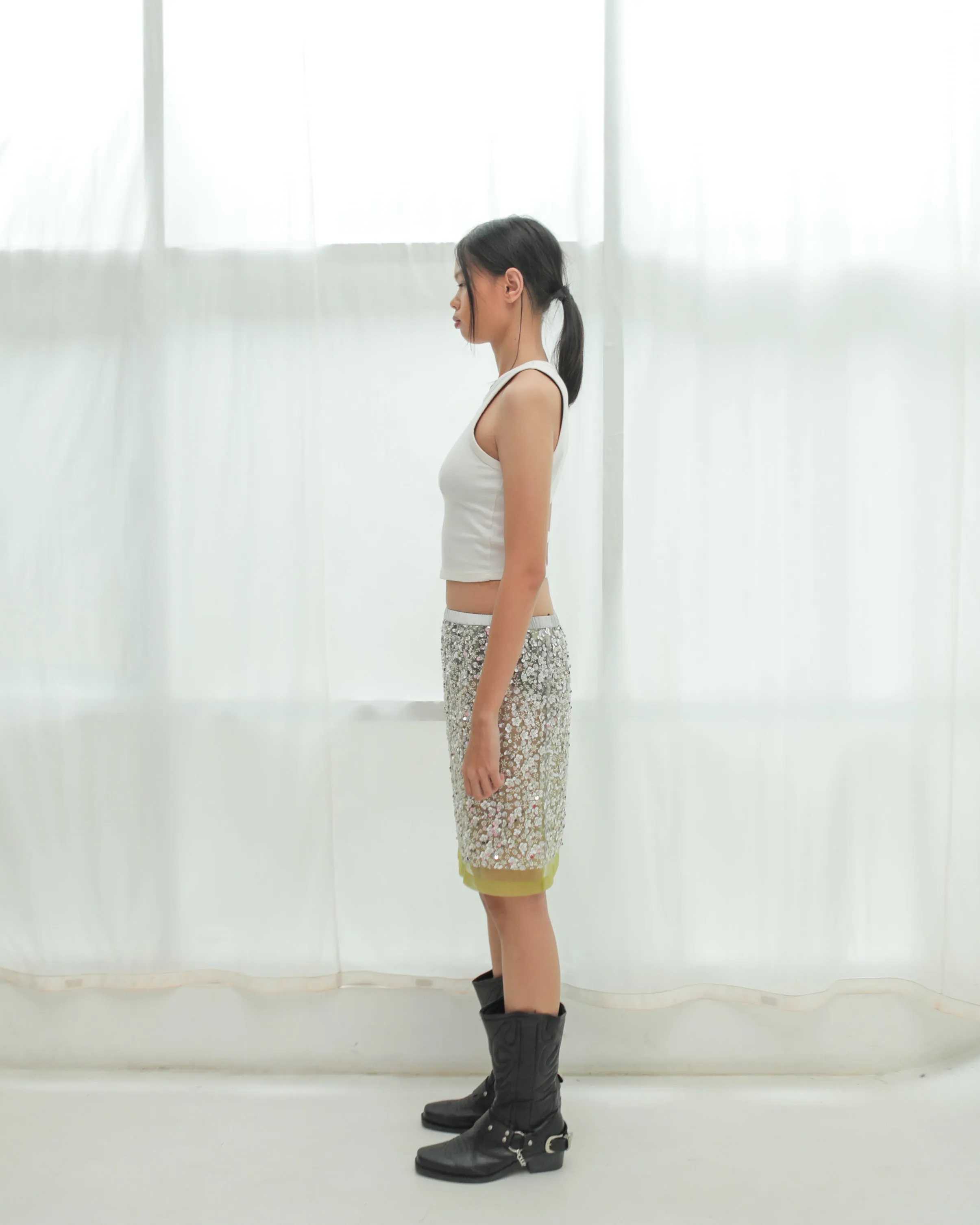 Jacques Skirt in Silver Skirt sold by SAAMR product image thumbnail 3