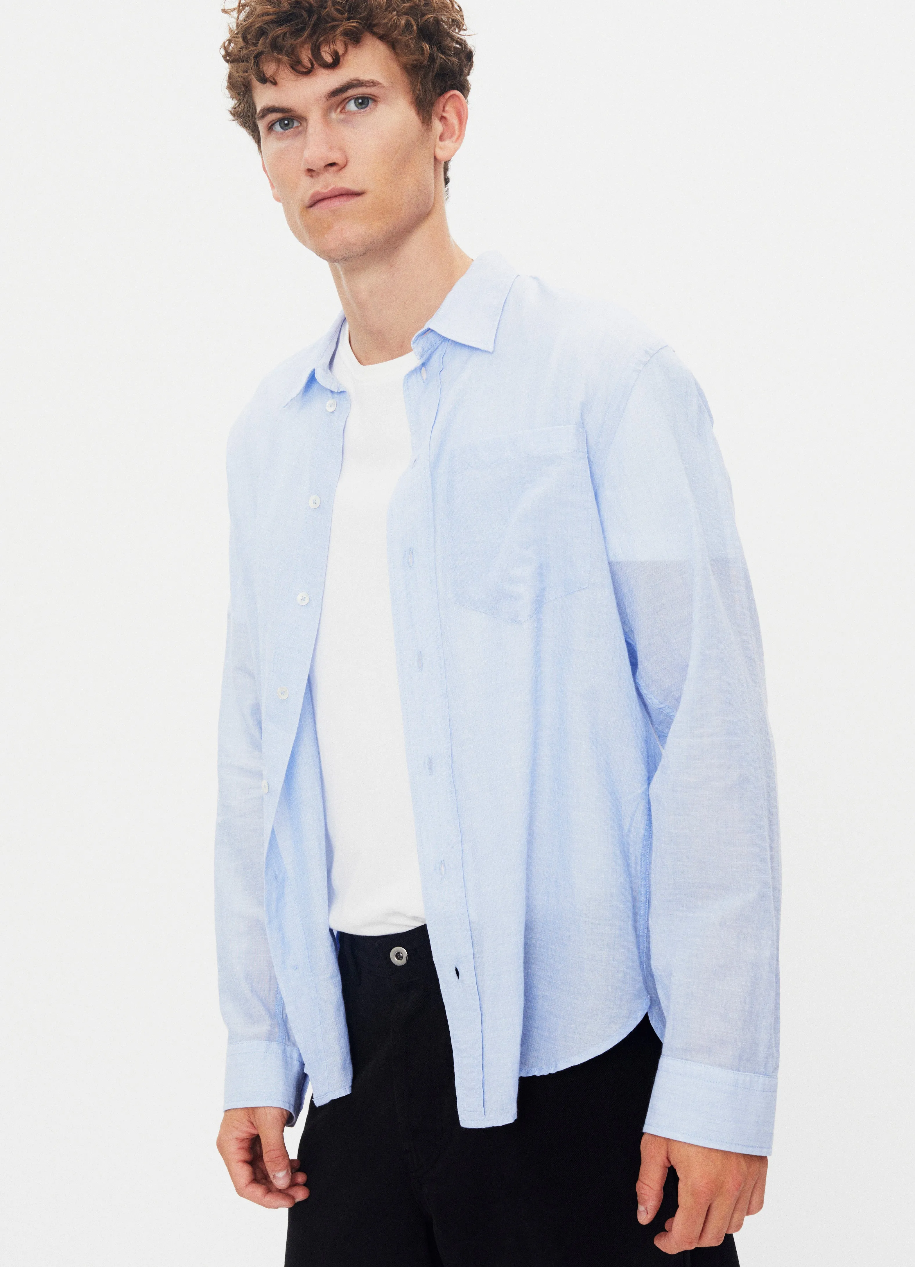 RAYMOND 31-31-3 | Loose Cut Shirt | Sky Blue sold by Hansen Garments product image thumbnail 2