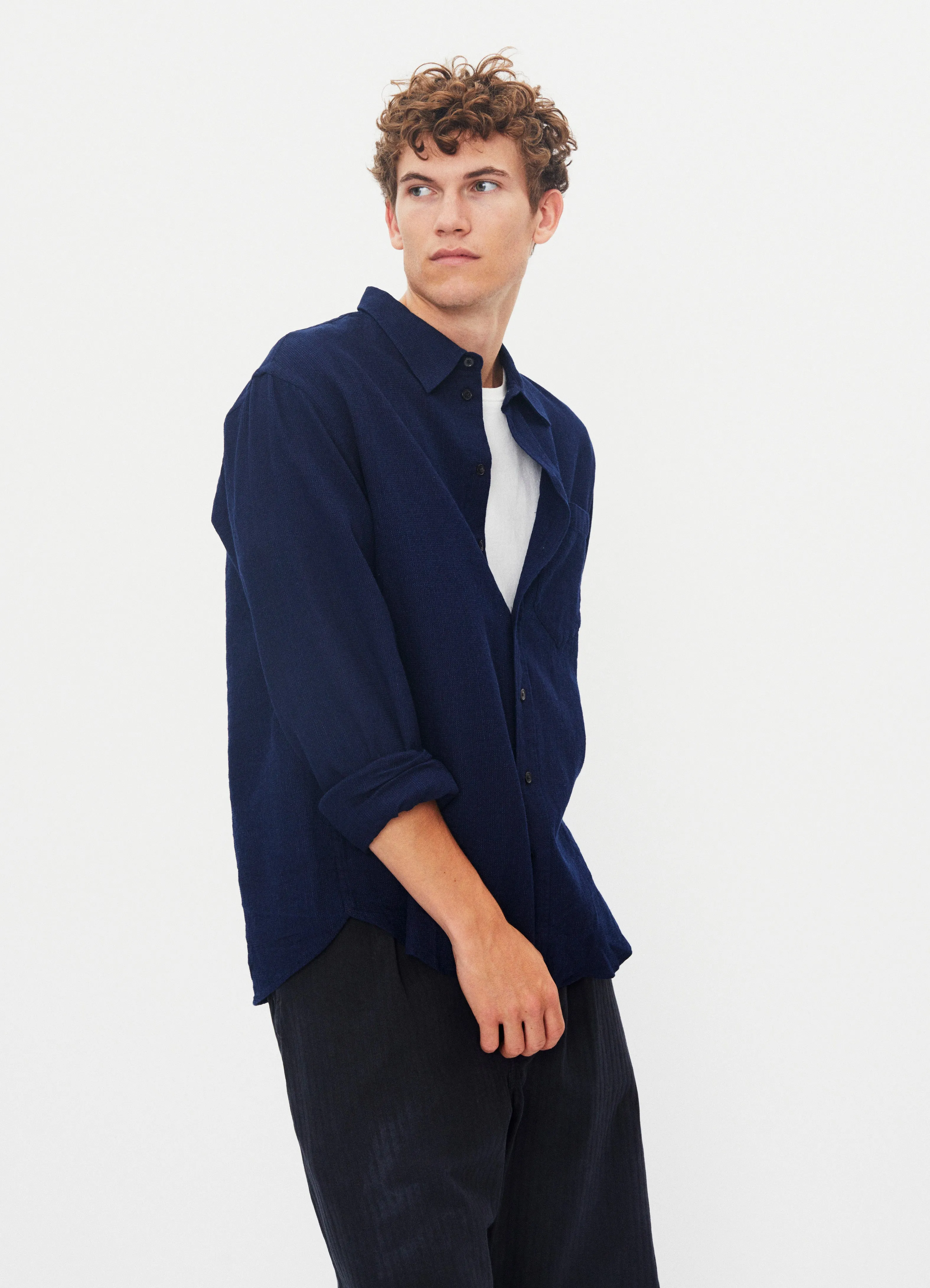 RAYMOND 31-20-4 | Loose Cut Shirt | Real Indigo sold by Hansen Garments product image thumbnail 2