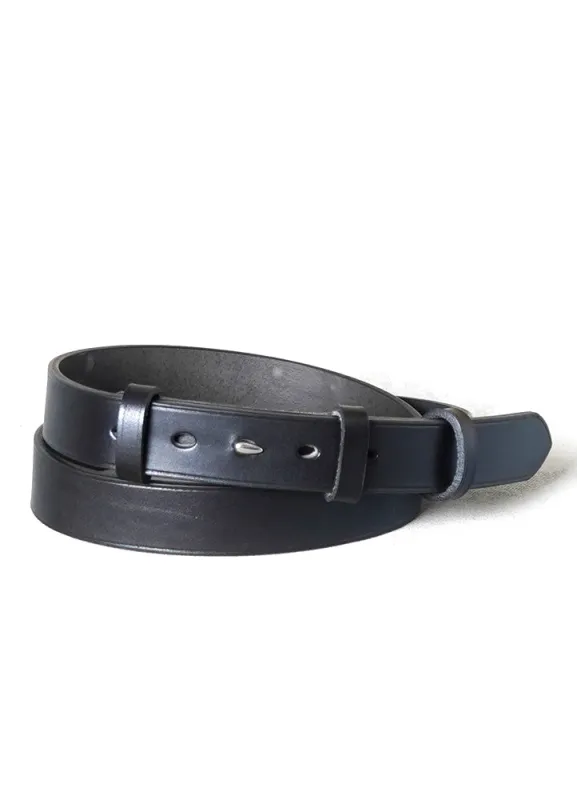 ARCHITECT | Steel Hook Leather Belt | Black/Palladium made by Hansen Garments