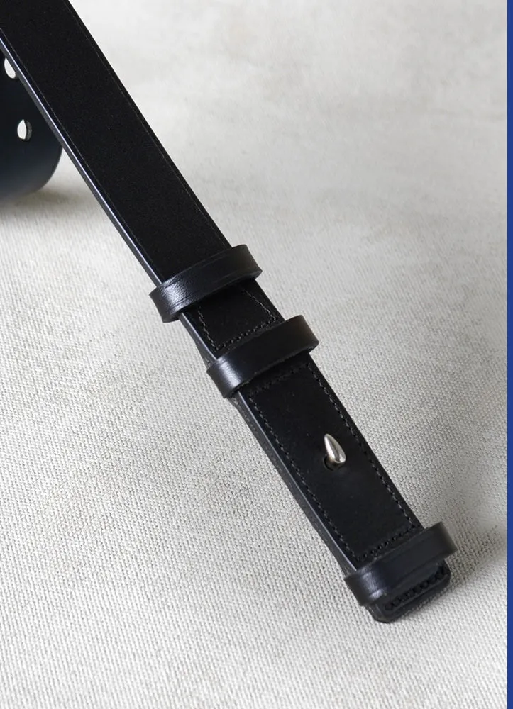 ARCHITECT | Steel Hook Leather Belt | Black/Palladium sold by Hansen Garments product image thumbnail 3