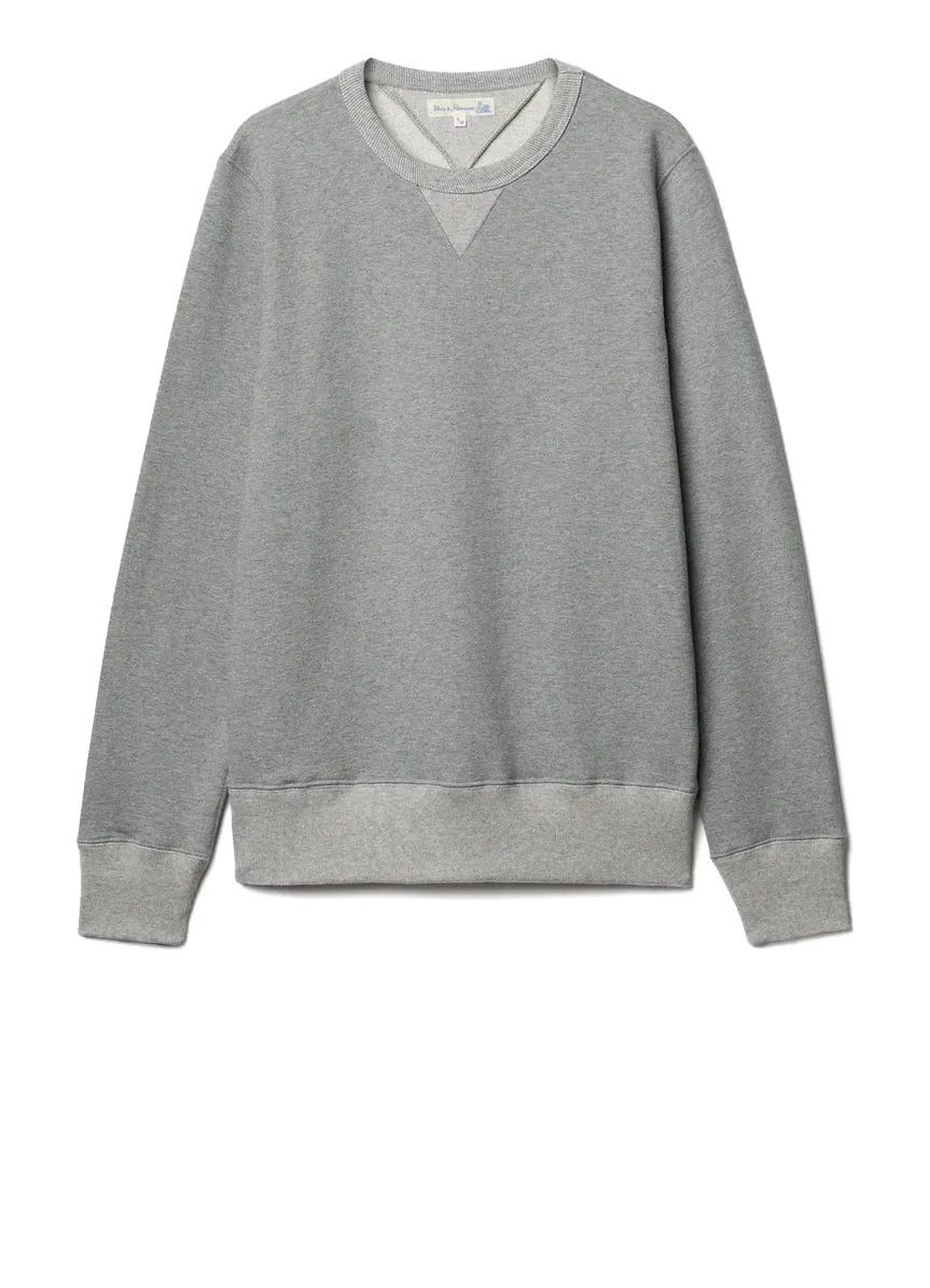 GOOD ORIGINALS | Loopback Fleece Sweatshirt | Grey Melange sold by Hansen Garments