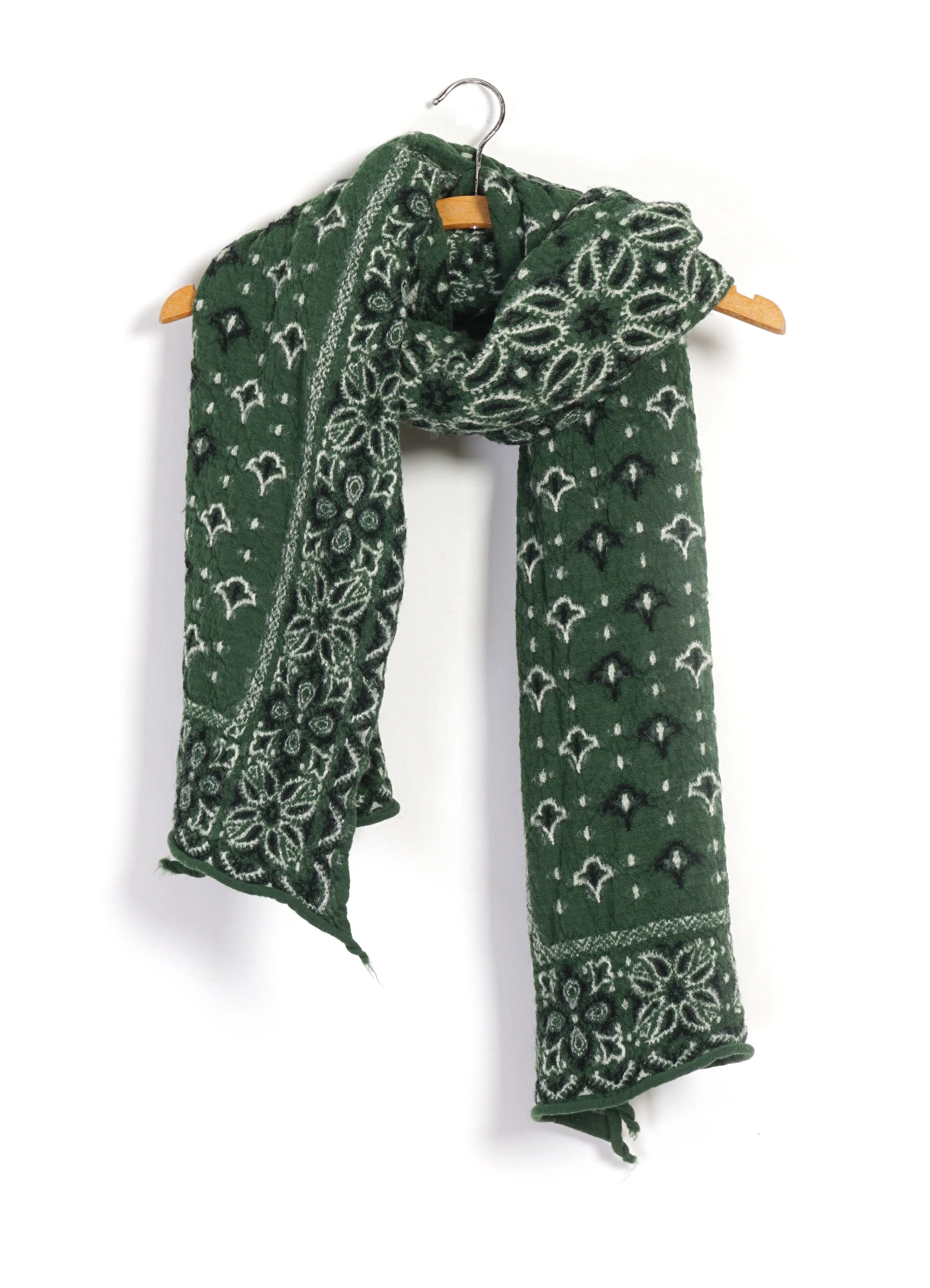 BIG MAMA BANDANA | Compressed Wool Scarf | Green sold by Hansen Garments