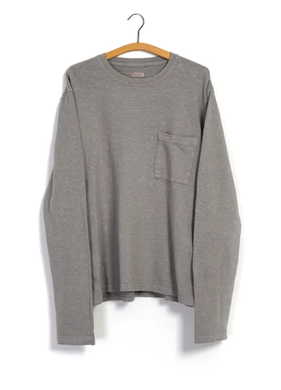 AMUSE | Long Sleeve Pocket T | Ice Grey sold by Hansen Garments