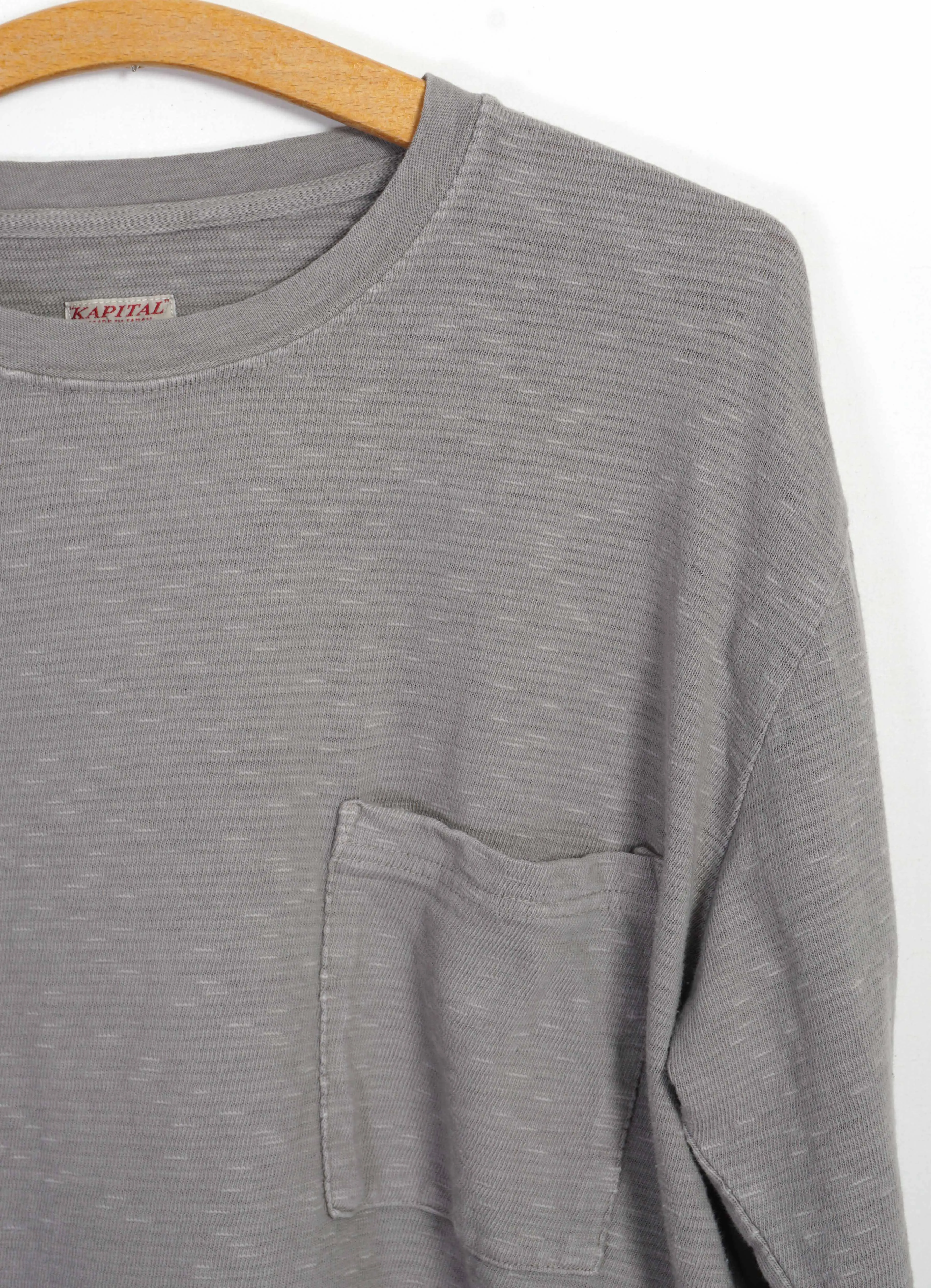 AMUSE | Long Sleeve Pocket T | Ice Grey sold by Hansen Garments product image thumbnail 2