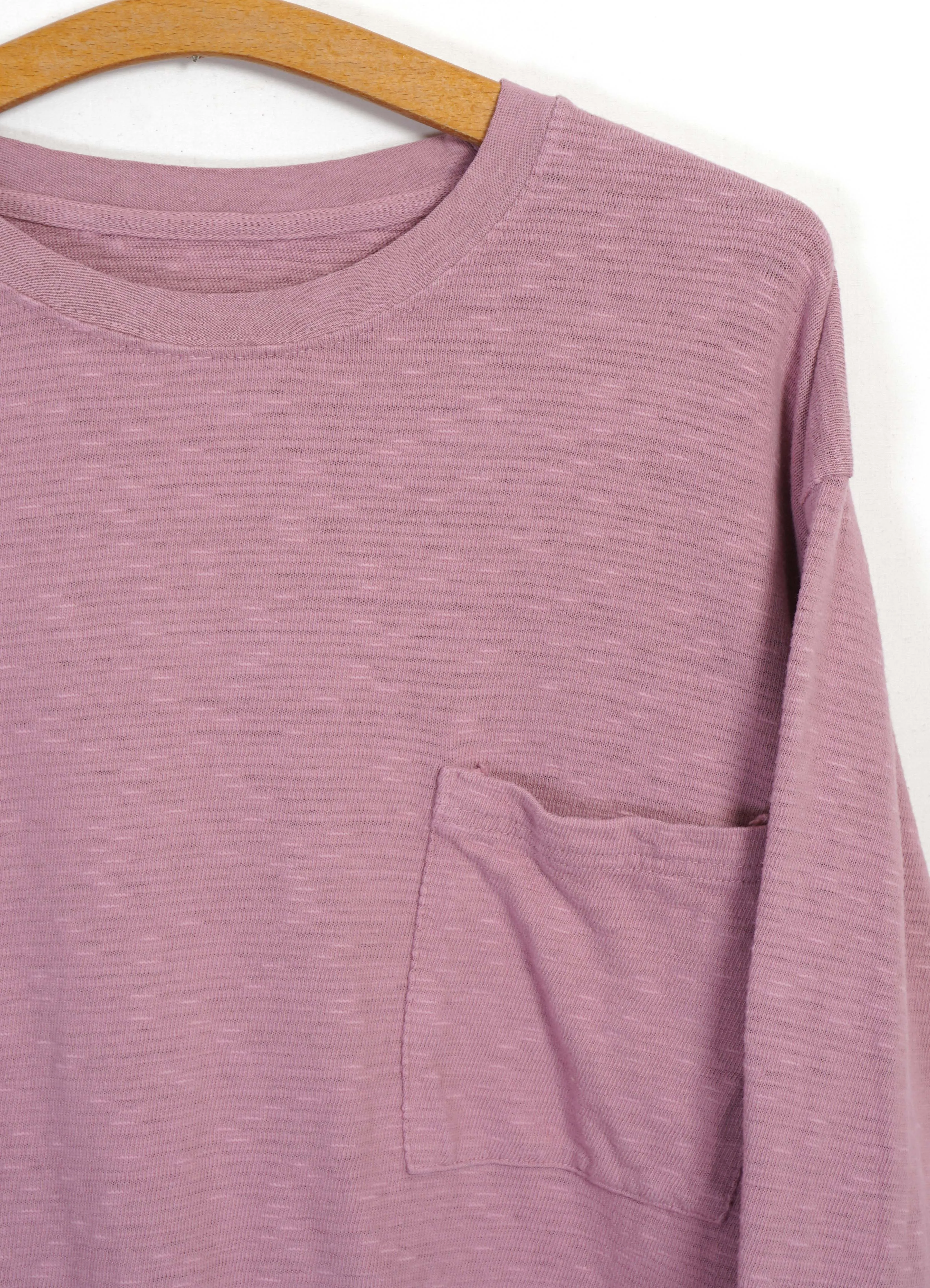 AMUSE | Long Sleeve Pocket T | Pink sold by Hansen Garments product image thumbnail 2