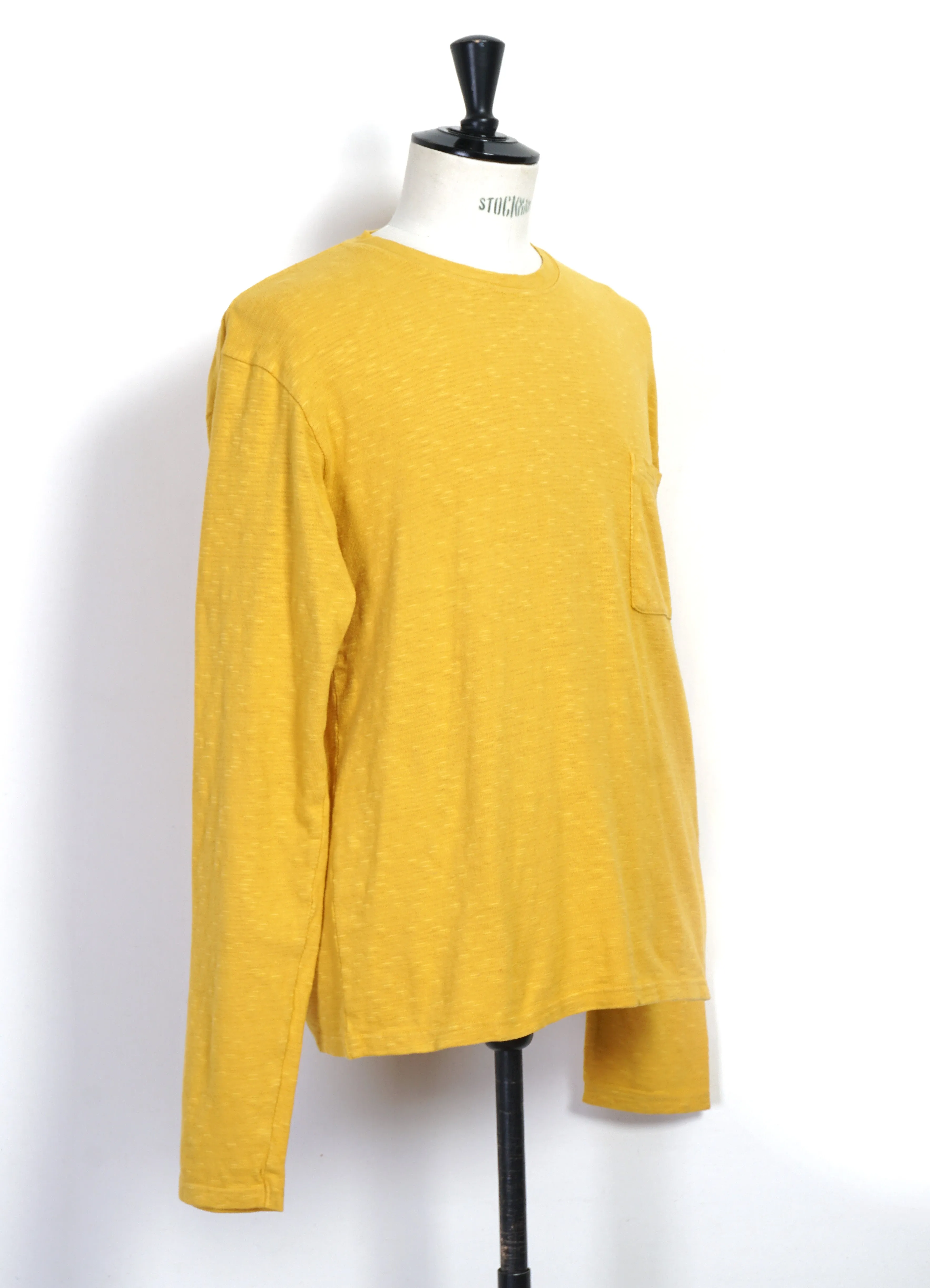 AMUSE | Long Sleeve Pocket T | Yellow sold by Hansen Garments product image thumbnail 3