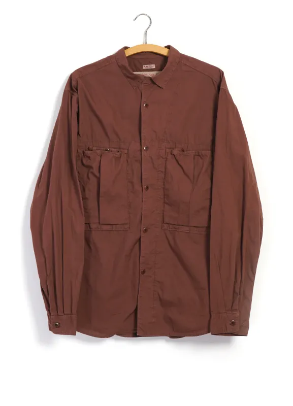 BROAD CLOTH | Anorak Shirt | Brown sold by Hansen Garments