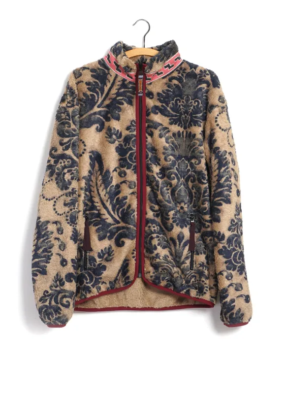 DAMASK | Virgin Mary Zip Fleece | Beige sold by Hansen Garments