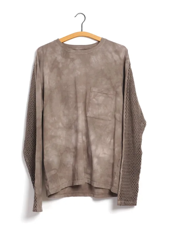 KATABIRA | Mesh Long Sleeve Tee | Grey sold by Hansen Garments